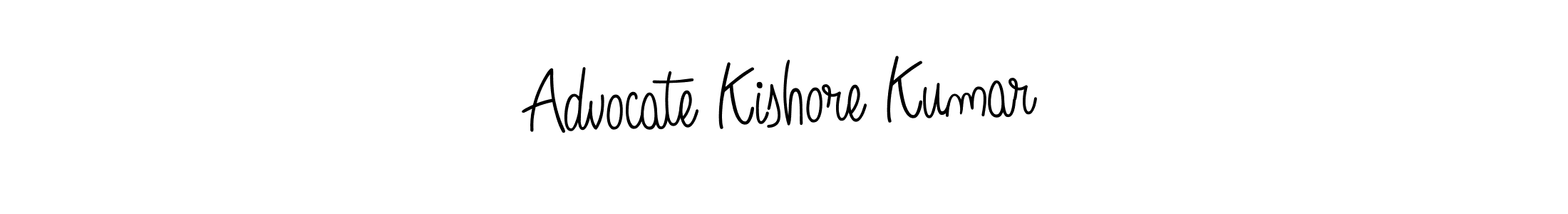 You should practise on your own different ways (Angelique-Rose-font-FFP) to write your name (Advocate Kishore Kumar) in signature. don't let someone else do it for you. Advocate Kishore Kumar signature style 5 images and pictures png