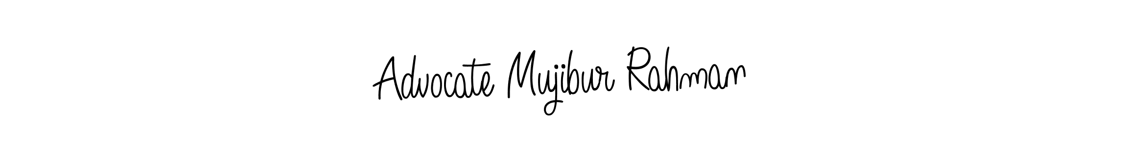Use a signature maker to create a handwritten signature online. With this signature software, you can design (Angelique-Rose-font-FFP) your own signature for name Advocate Mujibur Rahman. Advocate Mujibur Rahman signature style 5 images and pictures png