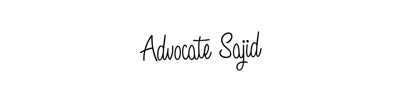 How to make Advocate Sajid name signature. Use Angelique-Rose-font-FFP style for creating short signs online. This is the latest handwritten sign. Advocate Sajid signature style 5 images and pictures png