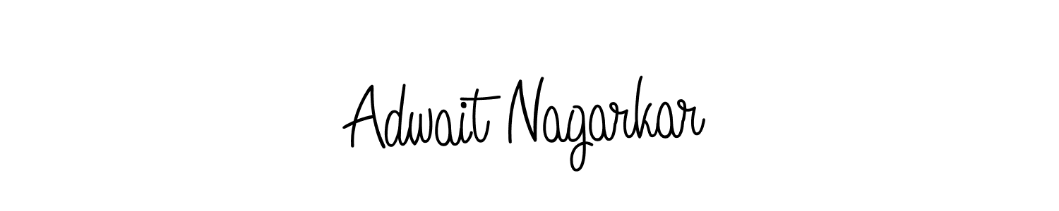 How to make Adwait Nagarkar name signature. Use Angelique-Rose-font-FFP style for creating short signs online. This is the latest handwritten sign. Adwait Nagarkar signature style 5 images and pictures png