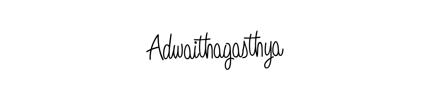 Create a beautiful signature design for name Adwaithagasthya. With this signature (Angelique-Rose-font-FFP) fonts, you can make a handwritten signature for free. Adwaithagasthya signature style 5 images and pictures png