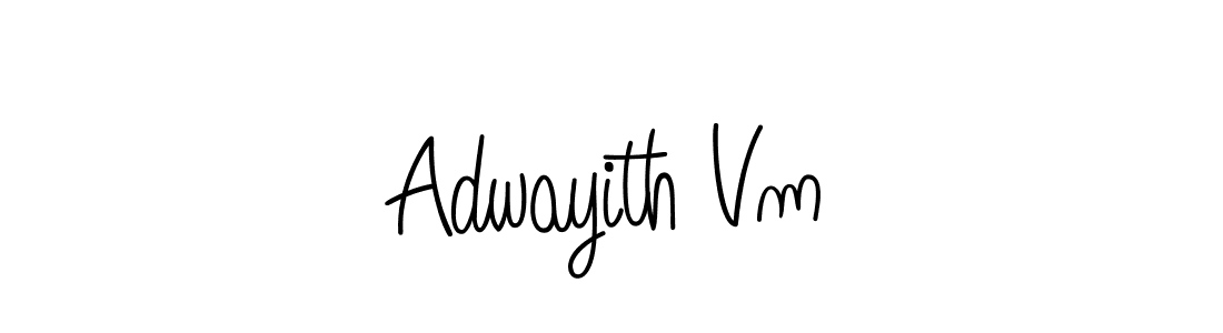 Also You can easily find your signature by using the search form. We will create Adwayith Vm name handwritten signature images for you free of cost using Angelique-Rose-font-FFP sign style. Adwayith Vm signature style 5 images and pictures png