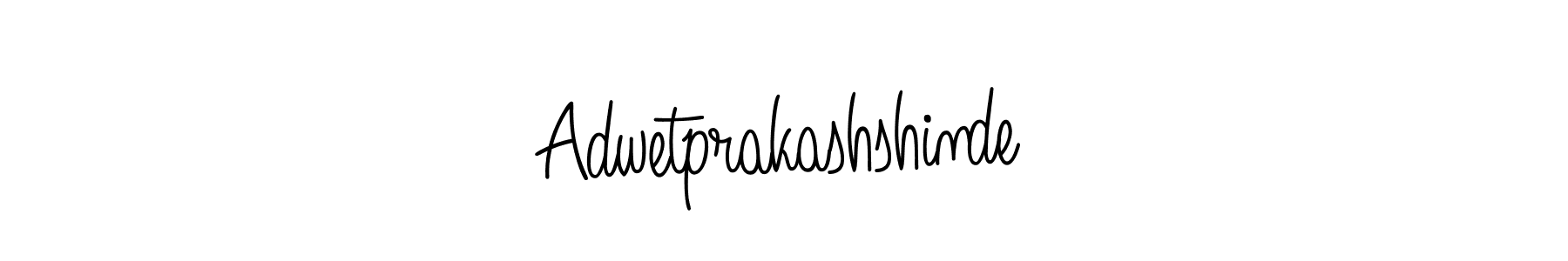 Make a beautiful signature design for name Adwetprakashshinde. With this signature (Angelique-Rose-font-FFP) style, you can create a handwritten signature for free. Adwetprakashshinde signature style 5 images and pictures png