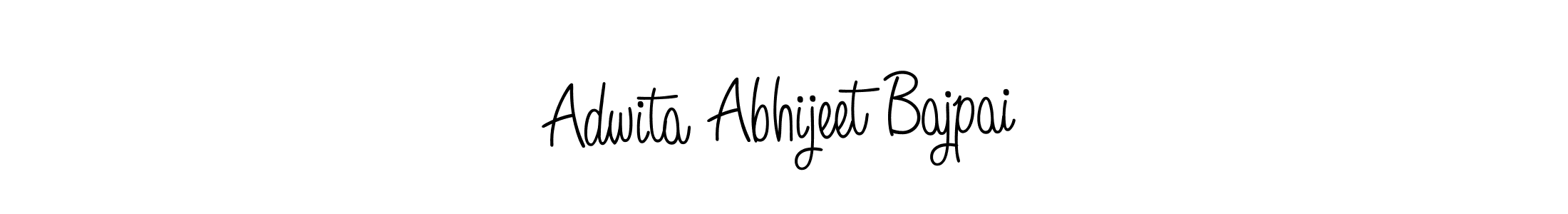 Also You can easily find your signature by using the search form. We will create Adwita Abhijeet Bajpai name handwritten signature images for you free of cost using Angelique-Rose-font-FFP sign style. Adwita Abhijeet Bajpai signature style 5 images and pictures png