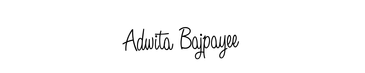 Create a beautiful signature design for name Adwita Bajpayee. With this signature (Angelique-Rose-font-FFP) fonts, you can make a handwritten signature for free. Adwita Bajpayee signature style 5 images and pictures png