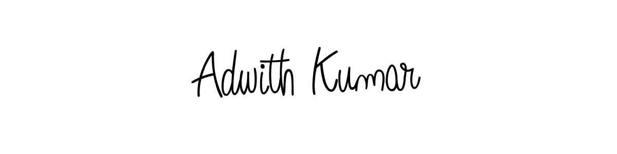 How to make Adwith Kumar name signature. Use Angelique-Rose-font-FFP style for creating short signs online. This is the latest handwritten sign. Adwith Kumar signature style 5 images and pictures png