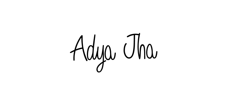 Make a beautiful signature design for name Adya Jha. With this signature (Angelique-Rose-font-FFP) style, you can create a handwritten signature for free. Adya Jha signature style 5 images and pictures png
