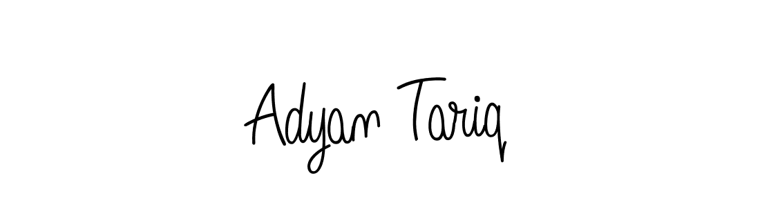 The best way (Angelique-Rose-font-FFP) to make a short signature is to pick only two or three words in your name. The name Adyan Tariq include a total of six letters. For converting this name. Adyan Tariq signature style 5 images and pictures png