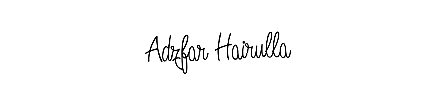 Make a short Adzfar Hairulla signature style. Manage your documents anywhere anytime using Angelique-Rose-font-FFP. Create and add eSignatures, submit forms, share and send files easily. Adzfar Hairulla signature style 5 images and pictures png