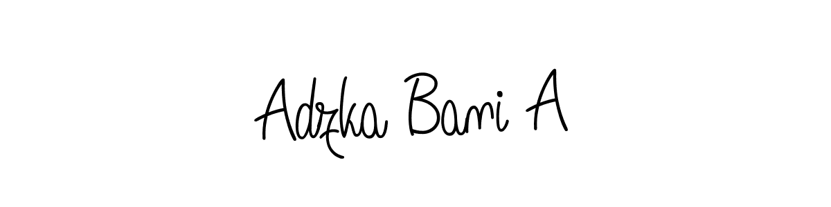 Also we have Adzka Bani A name is the best signature style. Create professional handwritten signature collection using Angelique-Rose-font-FFP autograph style. Adzka Bani A signature style 5 images and pictures png