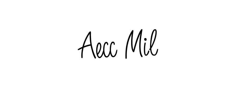 if you are searching for the best signature style for your name Aecc Mil. so please give up your signature search. here we have designed multiple signature styles  using Angelique-Rose-font-FFP. Aecc Mil signature style 5 images and pictures png