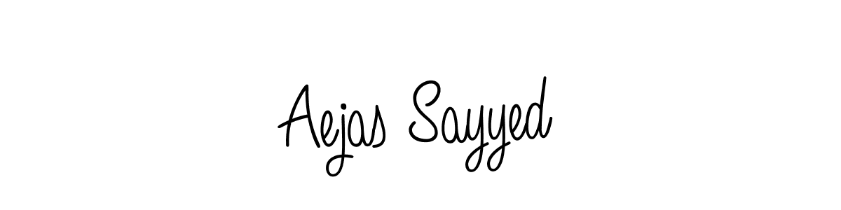 Make a beautiful signature design for name Aejas Sayyed. With this signature (Angelique-Rose-font-FFP) style, you can create a handwritten signature for free. Aejas Sayyed signature style 5 images and pictures png