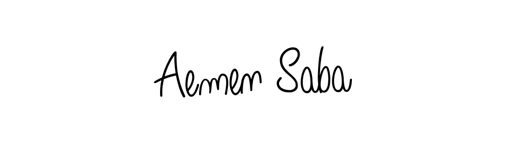 Also we have Aemen Saba name is the best signature style. Create professional handwritten signature collection using Angelique-Rose-font-FFP autograph style. Aemen Saba signature style 5 images and pictures png