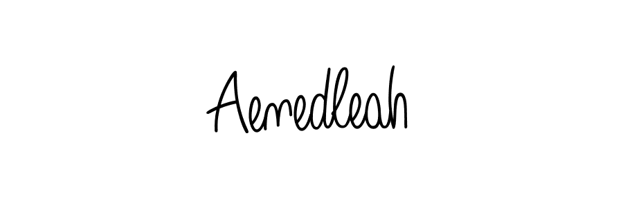 How to make Aenedleah name signature. Use Angelique-Rose-font-FFP style for creating short signs online. This is the latest handwritten sign. Aenedleah signature style 5 images and pictures png