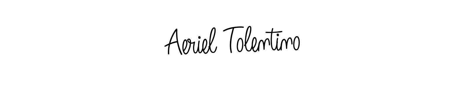 The best way (Angelique-Rose-font-FFP) to make a short signature is to pick only two or three words in your name. The name Aeriel Tolentino include a total of six letters. For converting this name. Aeriel Tolentino signature style 5 images and pictures png