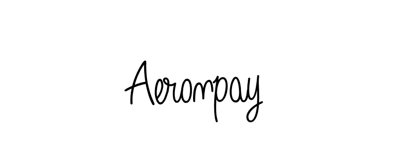 Aeronpay stylish signature style. Best Handwritten Sign (Angelique-Rose-font-FFP) for my name. Handwritten Signature Collection Ideas for my name Aeronpay. Aeronpay signature style 5 images and pictures png