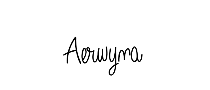 You should practise on your own different ways (Angelique-Rose-font-FFP) to write your name (Aerwyna) in signature. don't let someone else do it for you. Aerwyna signature style 5 images and pictures png