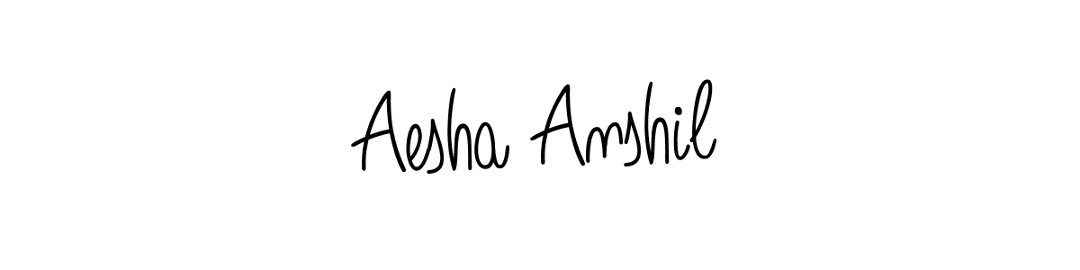 Also we have Aesha Anshil name is the best signature style. Create professional handwritten signature collection using Angelique-Rose-font-FFP autograph style. Aesha Anshil signature style 5 images and pictures png