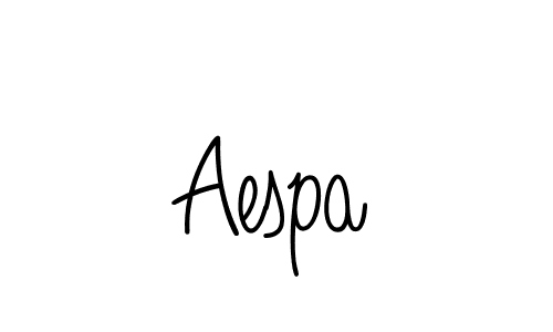 Design your own signature with our free online signature maker. With this signature software, you can create a handwritten (Angelique-Rose-font-FFP) signature for name Aespa. Aespa signature style 5 images and pictures png