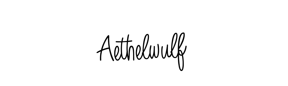 Make a beautiful signature design for name Aethelwulf. With this signature (Angelique-Rose-font-FFP) style, you can create a handwritten signature for free. Aethelwulf signature style 5 images and pictures png