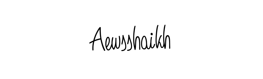 Use a signature maker to create a handwritten signature online. With this signature software, you can design (Angelique-Rose-font-FFP) your own signature for name Aewsshaikh. Aewsshaikh signature style 5 images and pictures png