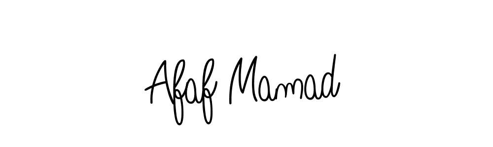 Use a signature maker to create a handwritten signature online. With this signature software, you can design (Angelique-Rose-font-FFP) your own signature for name Afaf Mamad. Afaf Mamad signature style 5 images and pictures png