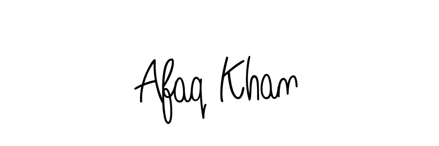 Make a beautiful signature design for name Afaq Khan. With this signature (Angelique-Rose-font-FFP) style, you can create a handwritten signature for free. Afaq Khan signature style 5 images and pictures png