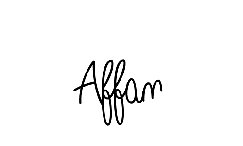 Design your own signature with our free online signature maker. With this signature software, you can create a handwritten (Angelique-Rose-font-FFP) signature for name Affan. Affan signature style 5 images and pictures png