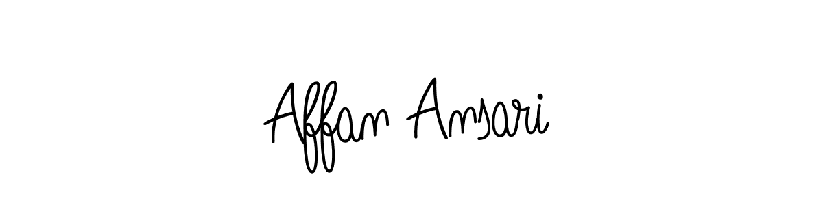 Make a beautiful signature design for name Affan Ansari. Use this online signature maker to create a handwritten signature for free. Affan Ansari signature style 5 images and pictures png