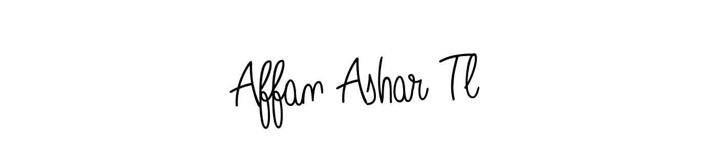 You should practise on your own different ways (Angelique-Rose-font-FFP) to write your name (Affan Ashar Tl) in signature. don't let someone else do it for you. Affan Ashar Tl signature style 5 images and pictures png