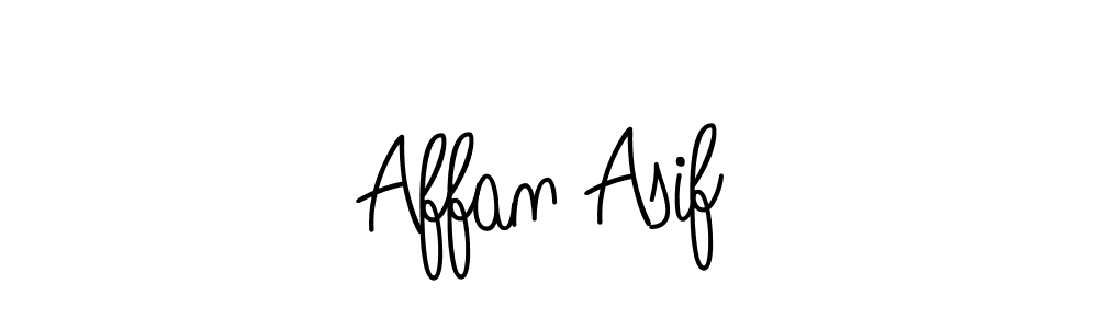 Use a signature maker to create a handwritten signature online. With this signature software, you can design (Angelique-Rose-font-FFP) your own signature for name Affan Asif. Affan Asif signature style 5 images and pictures png