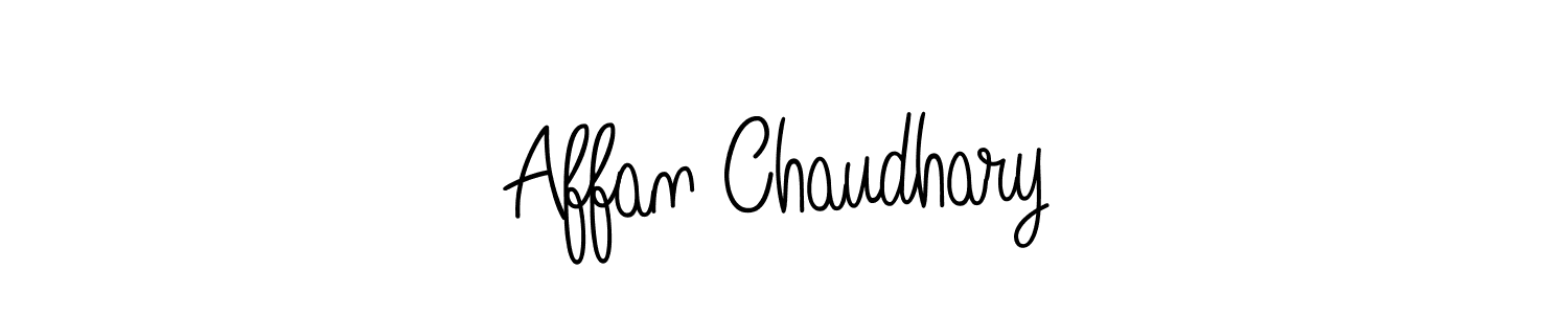 Make a beautiful signature design for name Affan Chaudhary. With this signature (Angelique-Rose-font-FFP) style, you can create a handwritten signature for free. Affan Chaudhary signature style 5 images and pictures png