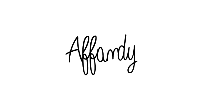 You should practise on your own different ways (Angelique-Rose-font-FFP) to write your name (Affandy) in signature. don't let someone else do it for you. Affandy signature style 5 images and pictures png