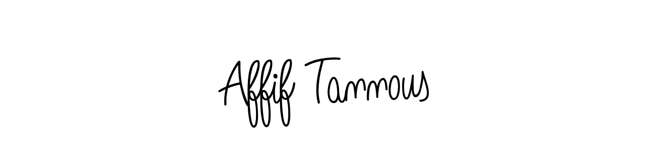 The best way (Angelique-Rose-font-FFP) to make a short signature is to pick only two or three words in your name. The name Affif Tannous include a total of six letters. For converting this name. Affif Tannous signature style 5 images and pictures png