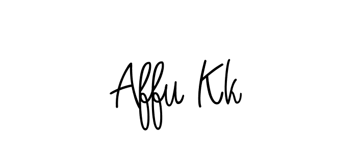 Affu Kk stylish signature style. Best Handwritten Sign (Angelique-Rose-font-FFP) for my name. Handwritten Signature Collection Ideas for my name Affu Kk. Affu Kk signature style 5 images and pictures png