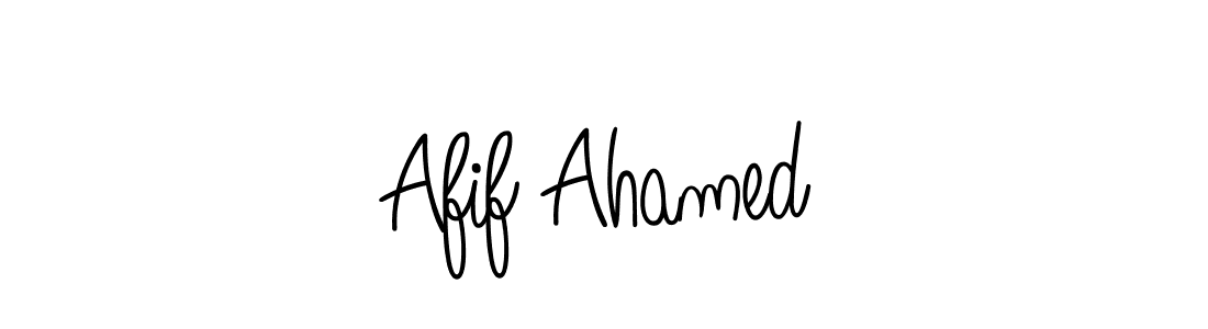 Use a signature maker to create a handwritten signature online. With this signature software, you can design (Angelique-Rose-font-FFP) your own signature for name Afif Ahamed. Afif Ahamed signature style 5 images and pictures png