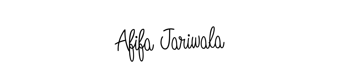 Make a beautiful signature design for name Afifa Jariwala. With this signature (Angelique-Rose-font-FFP) style, you can create a handwritten signature for free. Afifa Jariwala signature style 5 images and pictures png