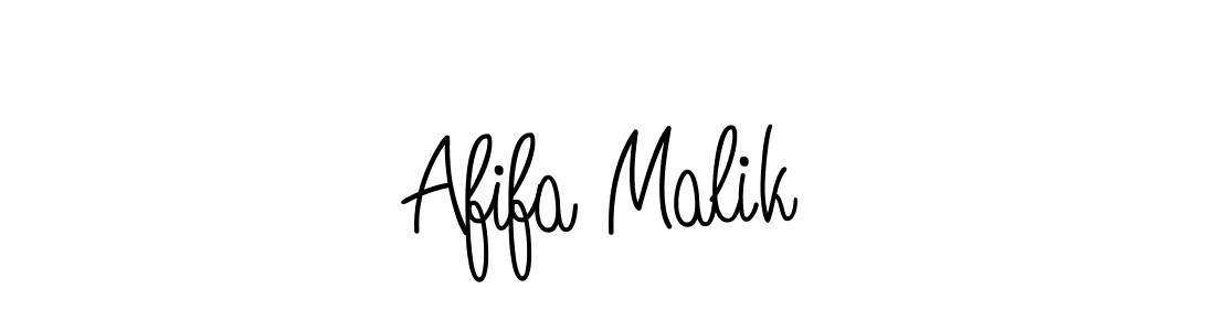 Make a beautiful signature design for name Afifa Malik. With this signature (Angelique-Rose-font-FFP) style, you can create a handwritten signature for free. Afifa Malik signature style 5 images and pictures png