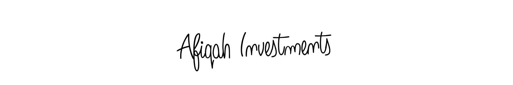 Design your own signature with our free online signature maker. With this signature software, you can create a handwritten (Angelique-Rose-font-FFP) signature for name Afiqah Investments. Afiqah Investments signature style 5 images and pictures png