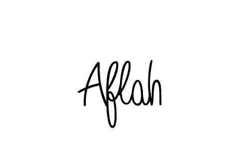 You should practise on your own different ways (Angelique-Rose-font-FFP) to write your name (Aflah) in signature. don't let someone else do it for you. Aflah signature style 5 images and pictures png