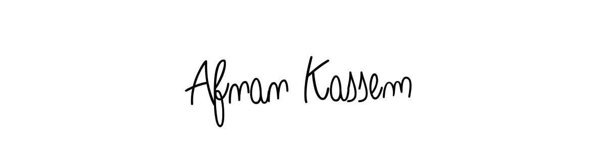 Check out images of Autograph of Afnan Kassem name. Actor Afnan Kassem Signature Style. Angelique-Rose-font-FFP is a professional sign style online. Afnan Kassem signature style 5 images and pictures png