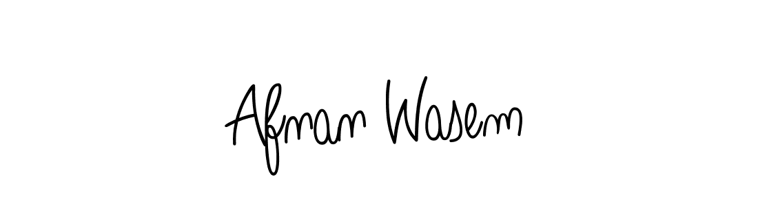 Use a signature maker to create a handwritten signature online. With this signature software, you can design (Angelique-Rose-font-FFP) your own signature for name Afnan Wasem. Afnan Wasem signature style 5 images and pictures png