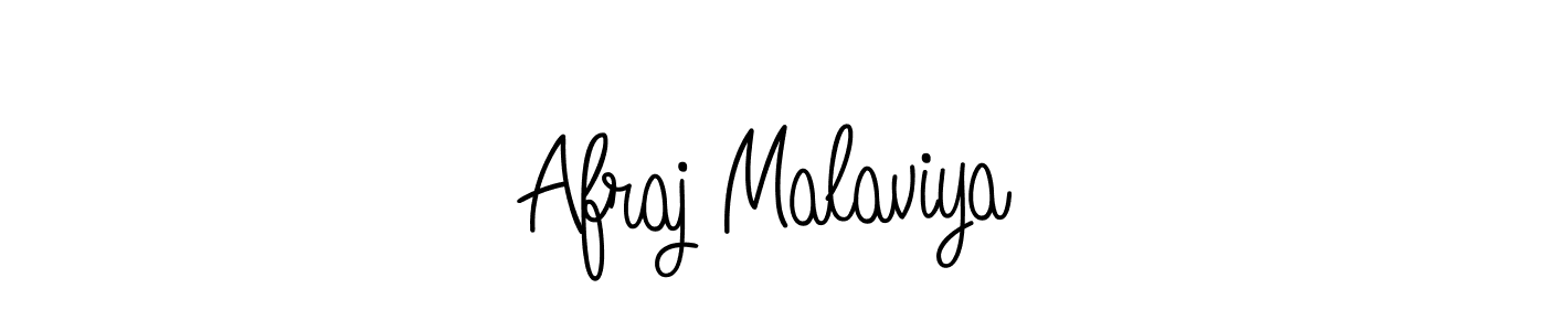 Use a signature maker to create a handwritten signature online. With this signature software, you can design (Angelique-Rose-font-FFP) your own signature for name Afraj Malaviya. Afraj Malaviya signature style 5 images and pictures png