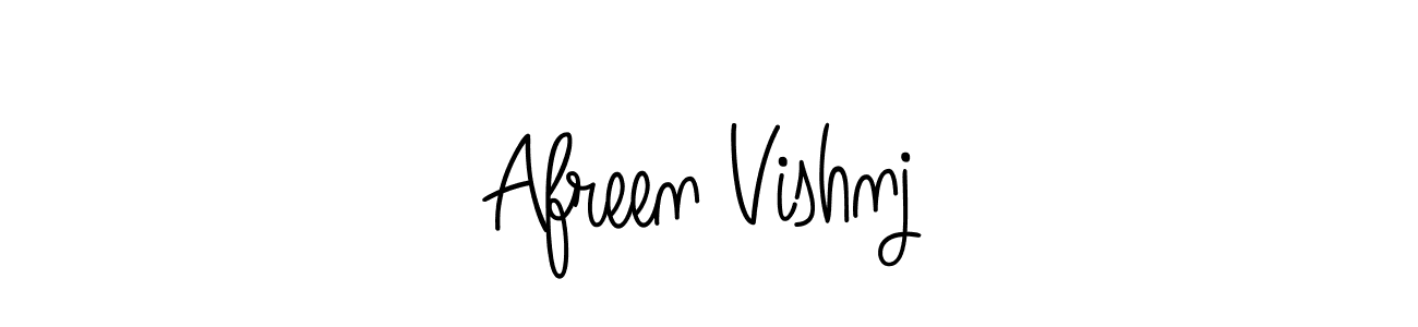 Design your own signature with our free online signature maker. With this signature software, you can create a handwritten (Angelique-Rose-font-FFP) signature for name Afreen Vishnj. Afreen Vishnj signature style 5 images and pictures png