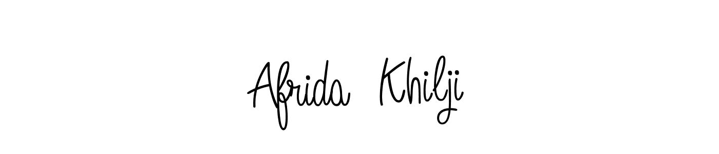 Afrida  Khilji stylish signature style. Best Handwritten Sign (Angelique-Rose-font-FFP) for my name. Handwritten Signature Collection Ideas for my name Afrida  Khilji. Afrida  Khilji signature style 5 images and pictures png