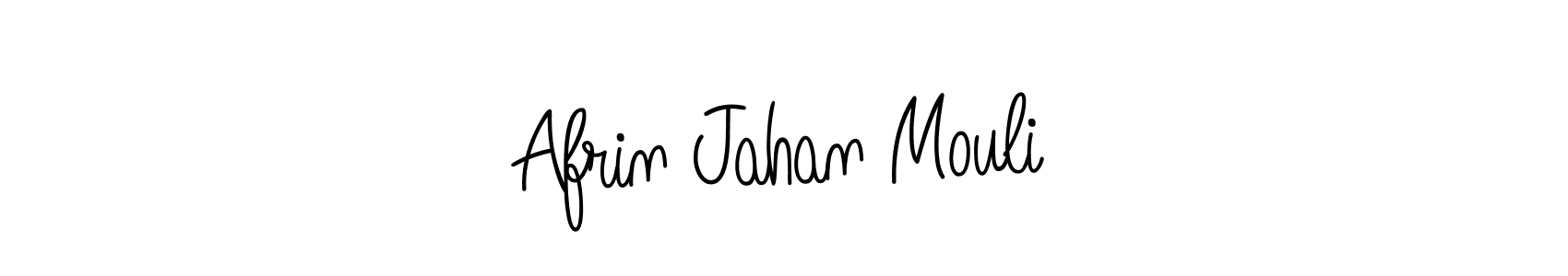 Once you've used our free online signature maker to create your best signature Angelique-Rose-font-FFP style, it's time to enjoy all of the benefits that Afrin Jahan Mouli name signing documents. Afrin Jahan Mouli signature style 5 images and pictures png
