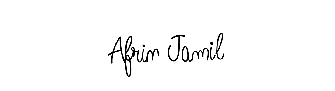 Use a signature maker to create a handwritten signature online. With this signature software, you can design (Angelique-Rose-font-FFP) your own signature for name Afrin Jamil. Afrin Jamil signature style 5 images and pictures png