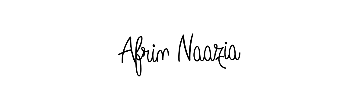 How to make Afrin Naazia name signature. Use Angelique-Rose-font-FFP style for creating short signs online. This is the latest handwritten sign. Afrin Naazia signature style 5 images and pictures png