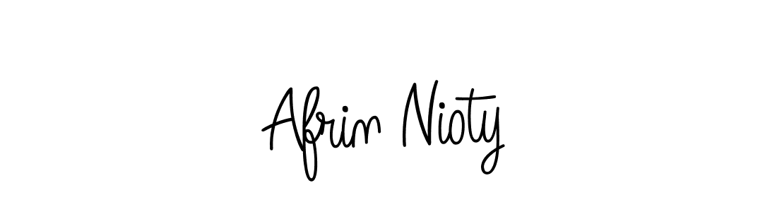You should practise on your own different ways (Angelique-Rose-font-FFP) to write your name (Afrin Nioty) in signature. don't let someone else do it for you. Afrin Nioty signature style 5 images and pictures png