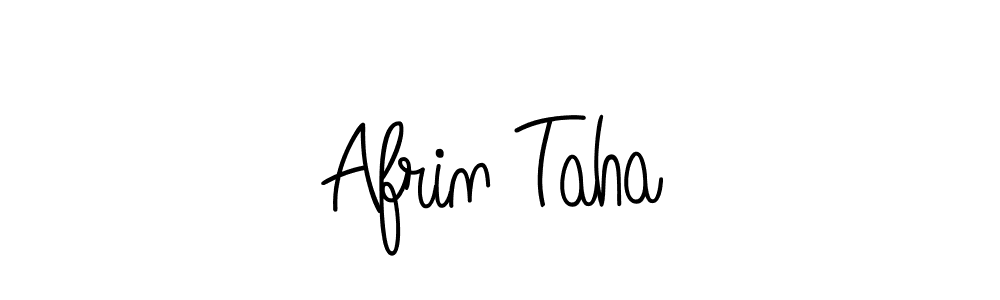 The best way (Angelique-Rose-font-FFP) to make a short signature is to pick only two or three words in your name. The name Afrin Taha include a total of six letters. For converting this name. Afrin Taha signature style 5 images and pictures png